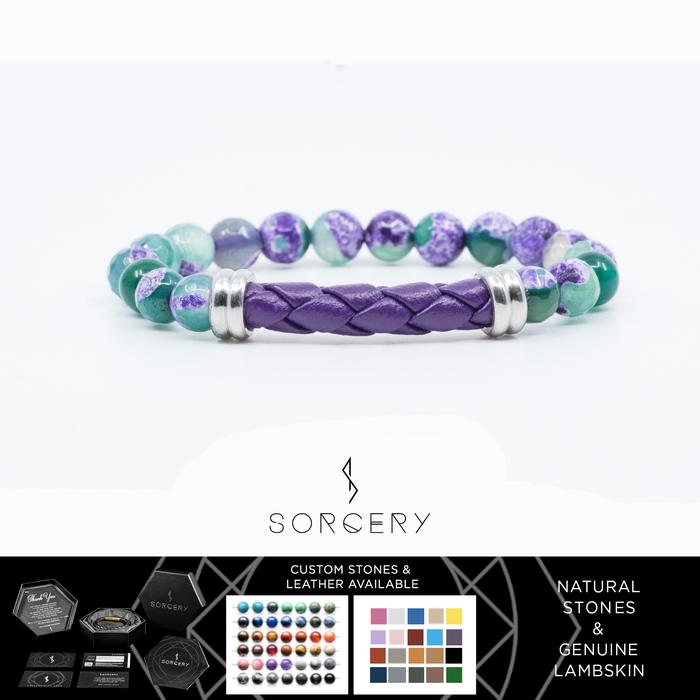 Gambar SORCERY Bracelet 18K REAL GOLD Gelang Batu Alam Kulit Pria Wanita ORS6 - Silver, Cantumkan Warna dari Sorcery Kab. Tangerang 5 Tokopedia