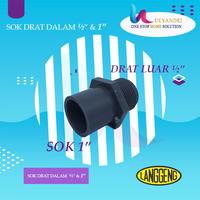 Gambar Valve Socket 1/2" x 1" Langgeng Sok Drat Luar SDL Fiting PVC dari Lucyandri Official Kab. Tangerang 2 Tokopedia