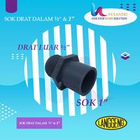 Gambar Valve Socket 1/2" x 1" Langgeng Sok Drat Luar SDL Fiting PVC dari Lucyandri Official Kab. Tangerang 1 Tokopedia