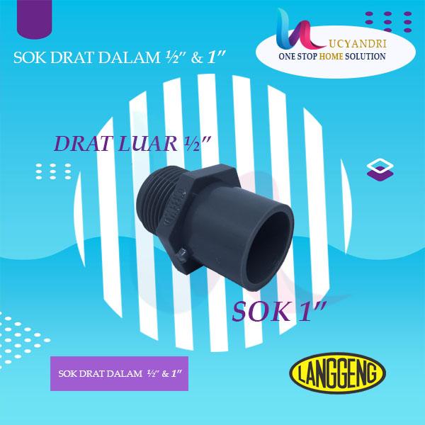 Gambar Valve Socket 1/2" x 1" Langgeng Sok Drat Luar SDL Fiting PVC dari Lucyandri Official Kab. Tangerang Tokopedia