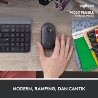 Gambar LOGITECH PEBBLE WIRELESS BLUETOOTH MOUSE M350S ORIGINAL - TONAL WHITE dari KING Laptop Kota Administrasi Jakarta Pusat 4 Tokopedia