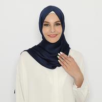 Gambar Eiza by duapola Hijab Satin Plisket Premium Pashmina 8101 - Navy dari Eiza by duapola Kab. Tangerang 2 Tokopedia