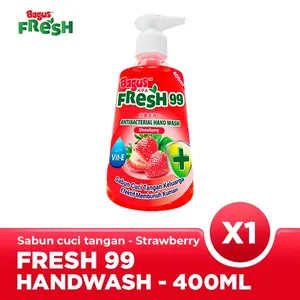 BAGUS FRESH 99 ANTIBACTERIAL HAND WASH STRAWBERRY 400 ML