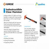 Gambar Palu Cakar Anti Pecah Heavy Duty Groz CLID/16/13 34535 - Claw Hammer Gagang Karet Bengkel dari iCan Indonesia Kota Denpasar 4 Tokopedia