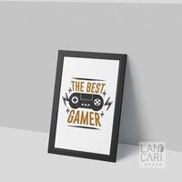 Gambar Lukisan Art The Best Gamer Minimalis Frame Hiasan Kamar Dekorasi Rumah - Putih dari LANCARI Kota Administrasi Jakarta Pusat 3 Tokopedia