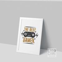 Gambar Lukisan Art The Best Gamer Minimalis Frame Hiasan Kamar Dekorasi Rumah - Putih dari LANCARI Kota Administrasi Jakarta Pusat 4 Tokopedia