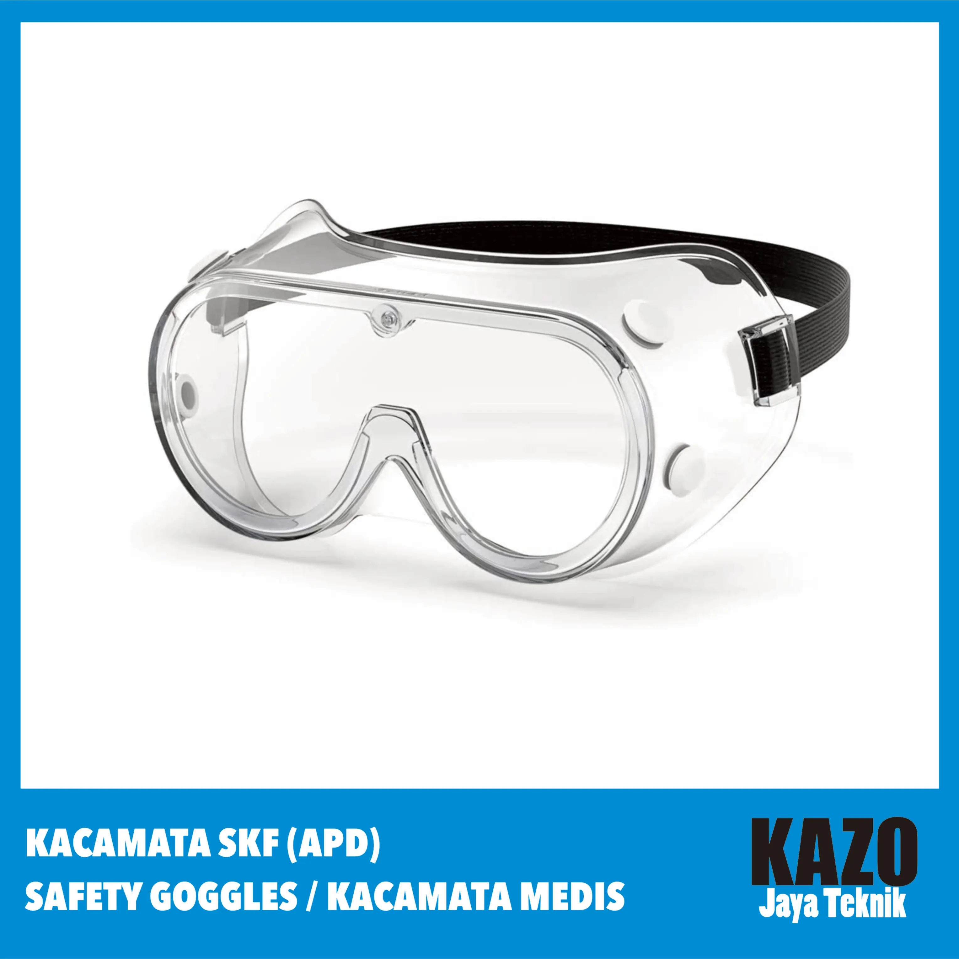 Kacamata Medis Safety Goggles Pelindung, Anti Virus Corona - APD