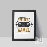 Gambar Lukisan Art The Best Gamer Minimalis Frame Hiasan Kamar Dekorasi Rumah - Putih dari LANCARI Kota Administrasi Jakarta Pusat 1 Tokopedia