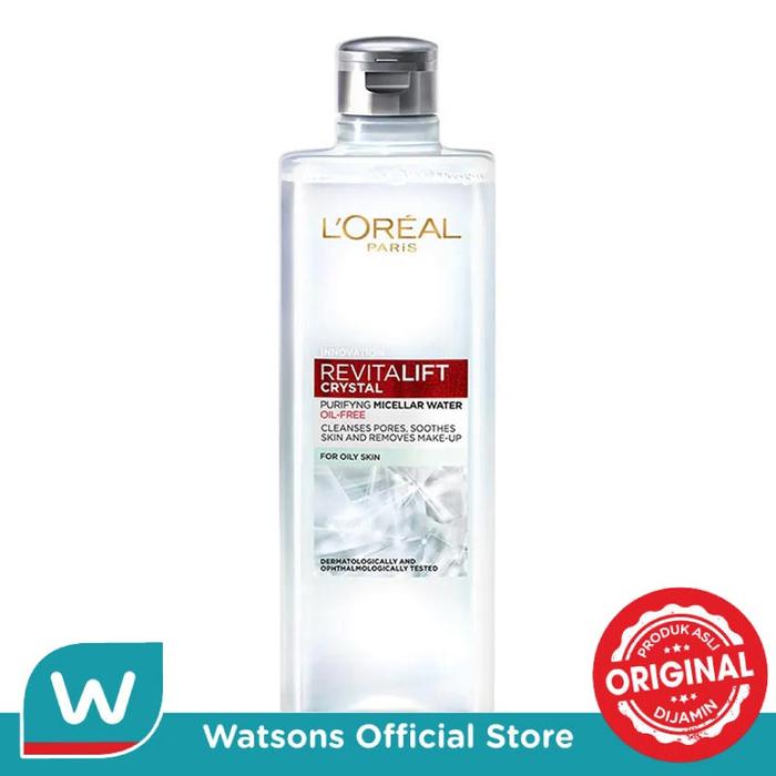 Gambar L'oreal Revitalift Crystal Micellar Water 400ml dari Watsons Indonesia Official Store Kab. Tangerang Tokopedia