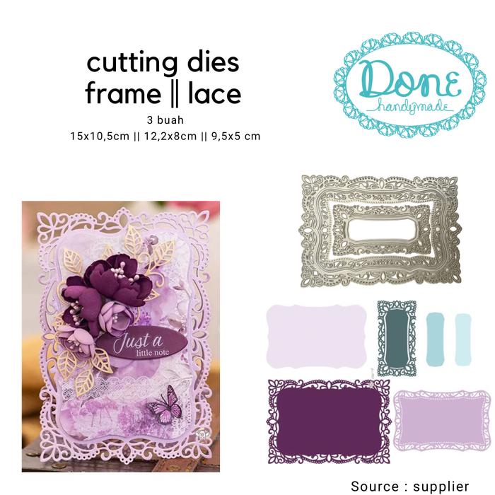 Gambar Cutting dies lace box rectangle lace persegi panjang kartu ucapan dari Done Handymade Kota Administrasi Jakarta Barat Tokopedia