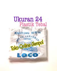 Gambar PUTIH TEBAL uk 24 LOCO Plastik kresek kantong white plastic bag TP0168 dari Toko Online Jempol Kota Administrasi Jakarta Pusat 1 Tokopedia