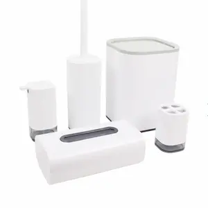 Set Aksesoris Kamar Mandi dengan Tempat Sampah Jax