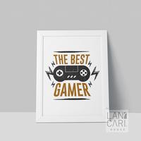Gambar Lukisan Art The Best Gamer Minimalis Frame Hiasan Kamar Dekorasi Rumah - Putih dari LANCARI Kota Administrasi Jakarta Pusat 2 Tokopedia