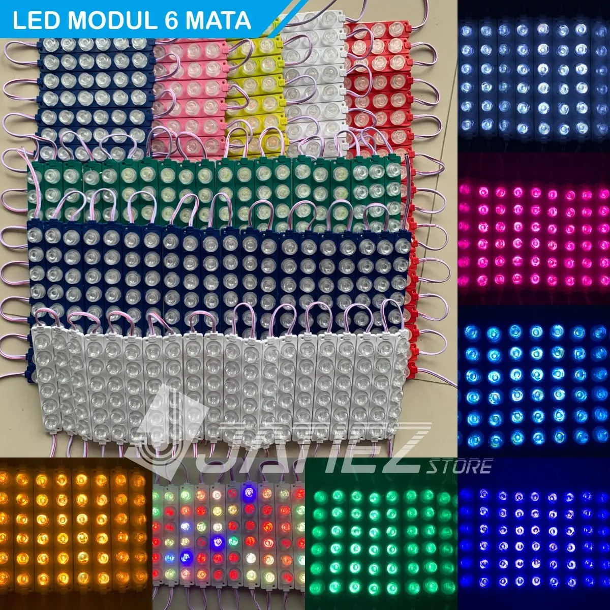 Lampu LED Modul 6 Mata Jumbu 24V - LED 6 Mata Variasi Truk 24 Volt