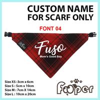 Gambar Tambahan Sablon Nama Di Scarf / Custom Name Bandana - XS (3x6 CM), FONT 1 dari Fooper Kota Administrasi Jakarta Barat 4 Tokopedia