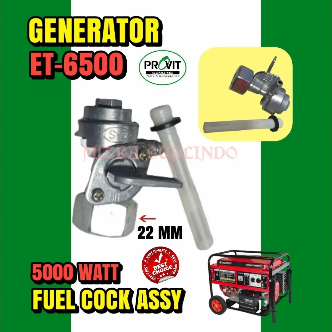 ET6500 Fuel cock-Kran bensin baut 22MM genset 5000 Watt