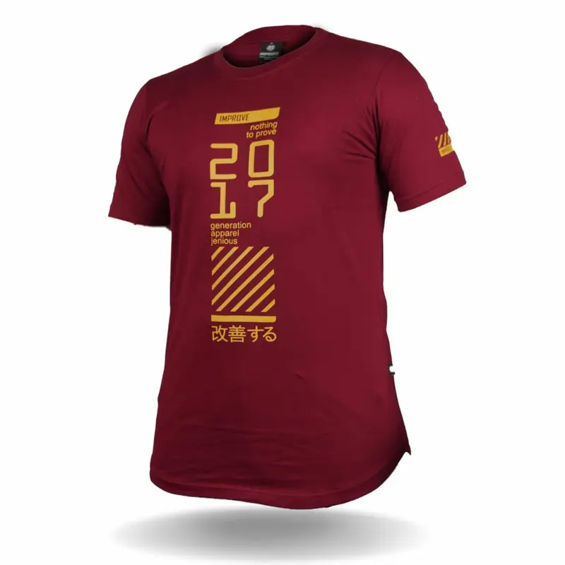 kaos pria distro premium longline brand improve original lengan pendek 2