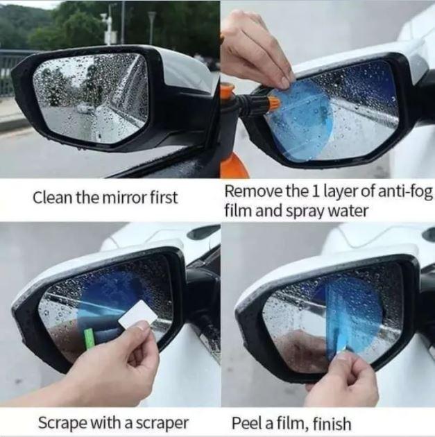 Anti fog film / anti rain / anti hujan pelindung kaca spion mobil 2