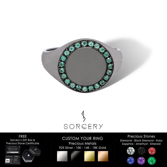Gambar SORCERY Ring CKM Cincin Permata Custom Premium Emas Perak Pria Wanita - Emerald, 925 Silver dari Sorcery Kab. Tangerang Tokopedia