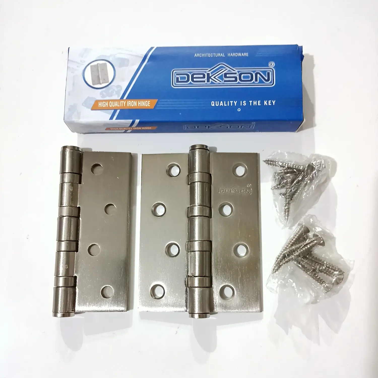 Engsel dekson iron hinge 4"x3"x3mm 4BB SN engsel pintu/jendela