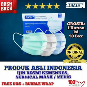 Masker Seven Medis Surgical 3ply 1Karton 50box