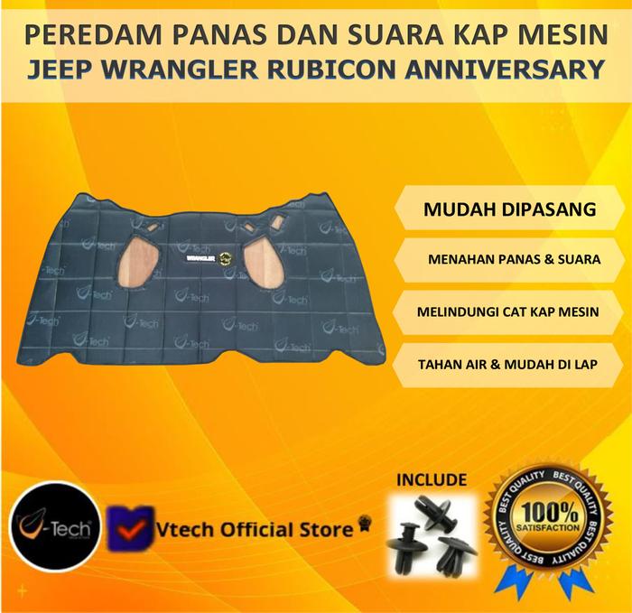 Gambar Vtech Peredam Panas dan Suara Kap Mesin Jeep Wrangler Rubicon Anniversary dari Vtech Peredam Authorized Store Kota Bandung Tokopedia