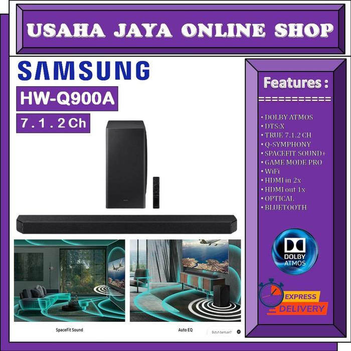 Gambar SAMSUNG HW-Q900A SOUNDBAR 7.1.2 CH NEW 2021 | HWQ900A DOLBY ATMOS dari Usaha Jaya Online Shop Kota Tangerang Selatan Tokopedia
