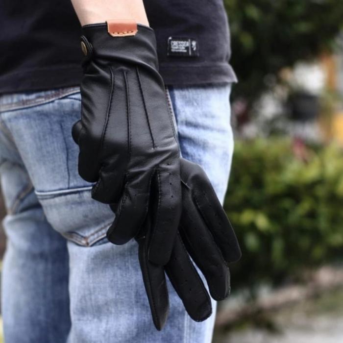 Gambar Rexs Gloves – Sarung Tangan Motor Kulit Asli Pria Wanita | Full Finger, Stylish & Safety & Elegan - Hitam - M dari Rexs Official Kota Administrasi Jakarta Selatan Tokopedia