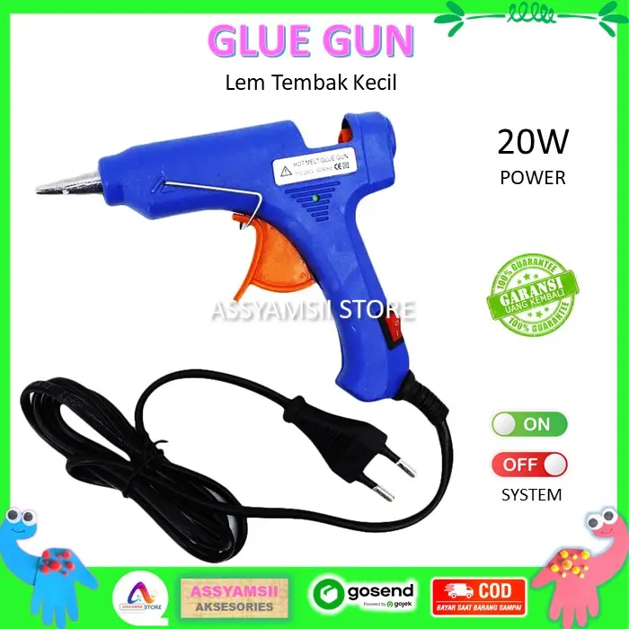 Alat Lem Tembak Hot Melt Glue Gun 20 watt