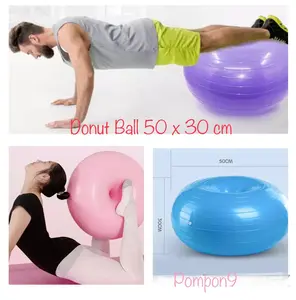 POMPON Donut Yoga Ball Gym Fitness Ball Bola Olahraga Pillate