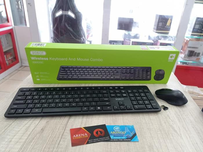 Gambar Keyboard ROBOT COMBO KM4000 + MOUSE SILENT BLACK dari Aringo Computer Samarinda Kota Samarinda Tokopedia