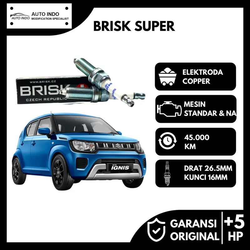 Busi Mobil Suzuki Ignis BRISK Super QR15LC-1 0