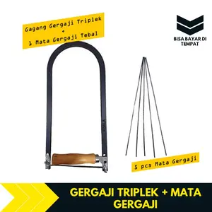 Gergaji Triplek Manual + Mata Gergaji Triplek 5 Pcs