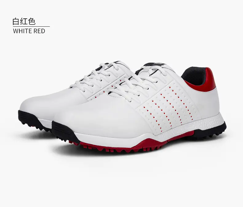 Sepatu Golf shoe PGM laki Men golf shoes boost ZX149.1 red