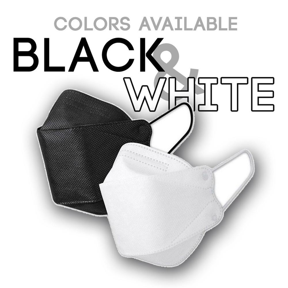 mrcaisen MASKER KF94 / kf94 hitam / masker kf94 korea 4 ply warna puti - Putih