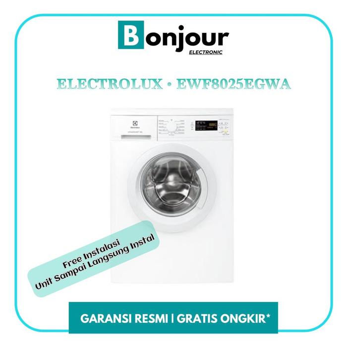 Gambar ELECTROLUX Mesin Cuci Front Loading 8kg EWF8025EGWA / EW-F8025-EGWA dari Bonjour Electronic Official Kota Depok Tokopedia