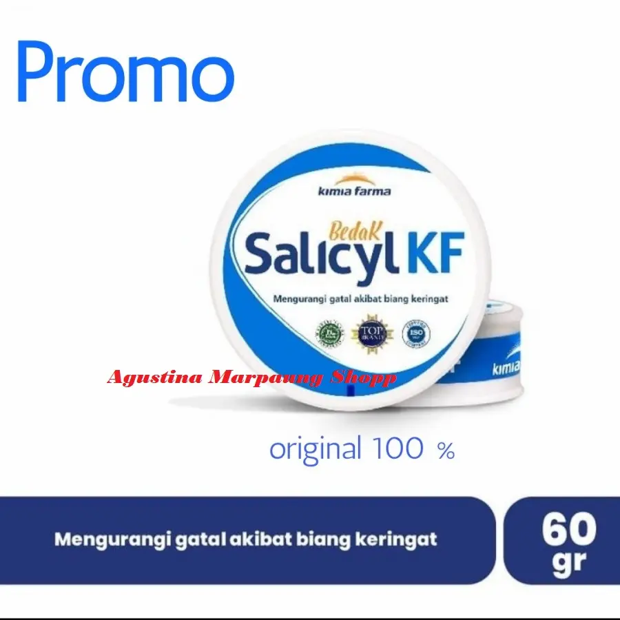 Kima Farma Bedak Salicyl KF 60gr Mengurangi Gatal Akibat Biang Keringat Original 100% untuk Anak Dewasa