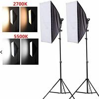 Gambar Paket Studio Lampu 30W LED Continous with Softbox 50x70cm dari kibocam aksesoris kamera Kota Bandung 1 Tokopedia