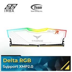 TEAM T-FORCE DELTA RAM LONGDIMM DDR4 16GB (8GBX2) 3200MHZ RGB WHITE