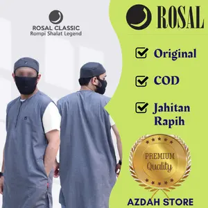 Baju Muslim Rompi Sholat Shalat Pria Rosal Kaos Oblong M L XL Big Size