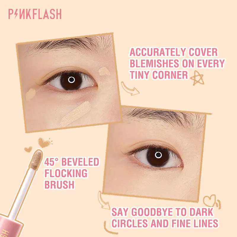 PINKFLASH #OhMyBreath Liquid Concealer Full Coverage PFF04 3