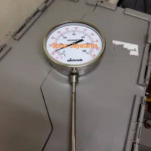 Thermometer Gauge Raket Stainless 600 Derajat Celcius 6 " inchi