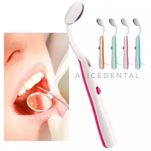 Kaca mulut gigi LED kacamulut dental lampu mouth mirror light sinar