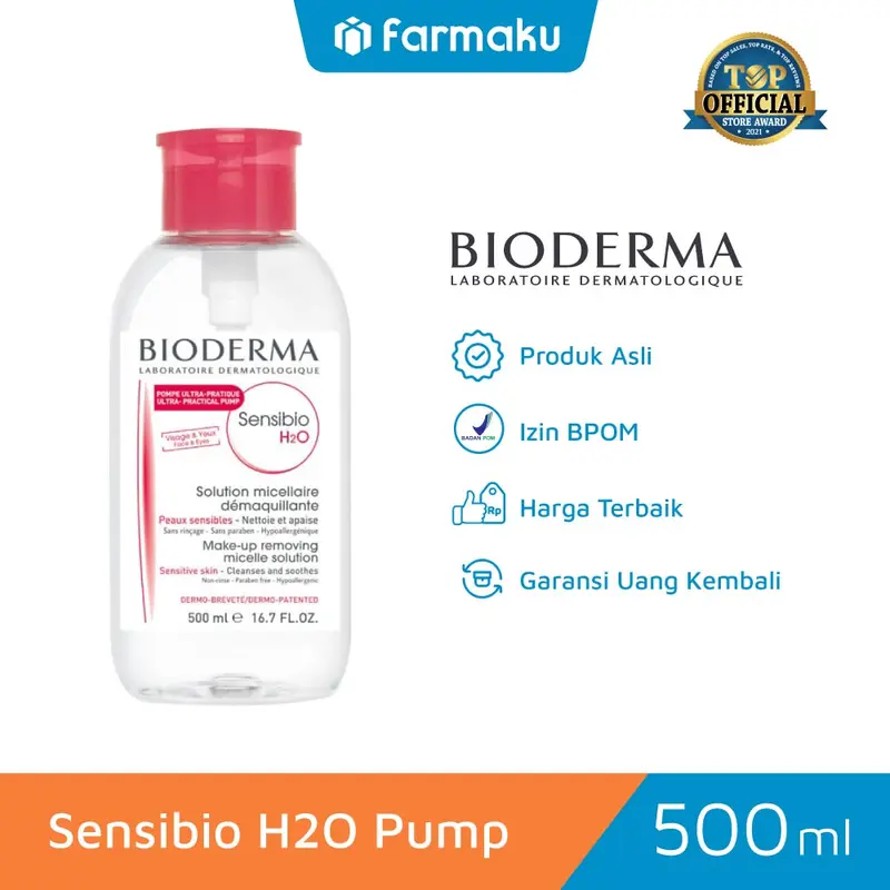 Bioderma Sensibio H2O Pump 500 ml - Micellar Water Kulit Sensitif 0