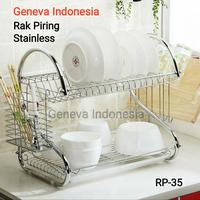 Gambar Rak Piring Dapur Stainless 2 Susun Model S dari Geneva Indonesia Kota Administrasi Jakarta Barat 1 Tokopedia