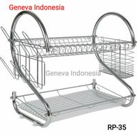 Gambar Rak Piring Dapur Stainless 2 Susun Model S dari Geneva Indonesia Kota Administrasi Jakarta Barat 3 Tokopedia