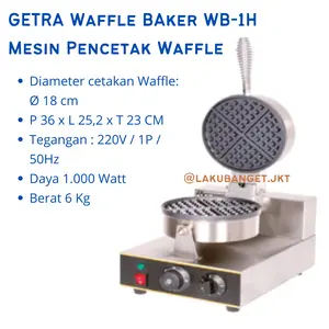 GETRA Waffle Baker WB-1H / Mesin Waffle GETRA WB 1H GARANSI RESMI