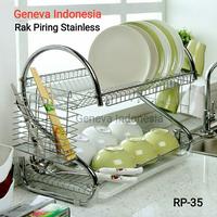 Gambar Rak Piring Dapur Stainless 2 Susun Model S dari Geneva Indonesia Kota Administrasi Jakarta Barat 2 Tokopedia