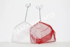 Serokan saringan ikan tanggung seser gagang kayu bambu