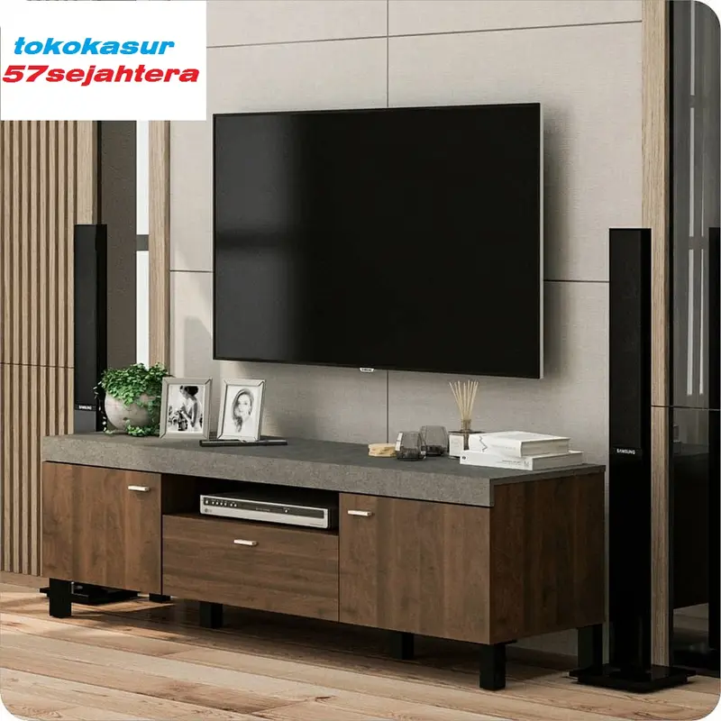 Meja TV - Benedict TV150 - Brown Walnut - Prodesign Bavarian 1
